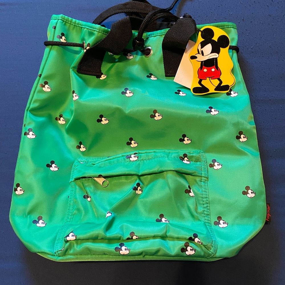 Forever 21 Green Tote with Mickey Mouse Design